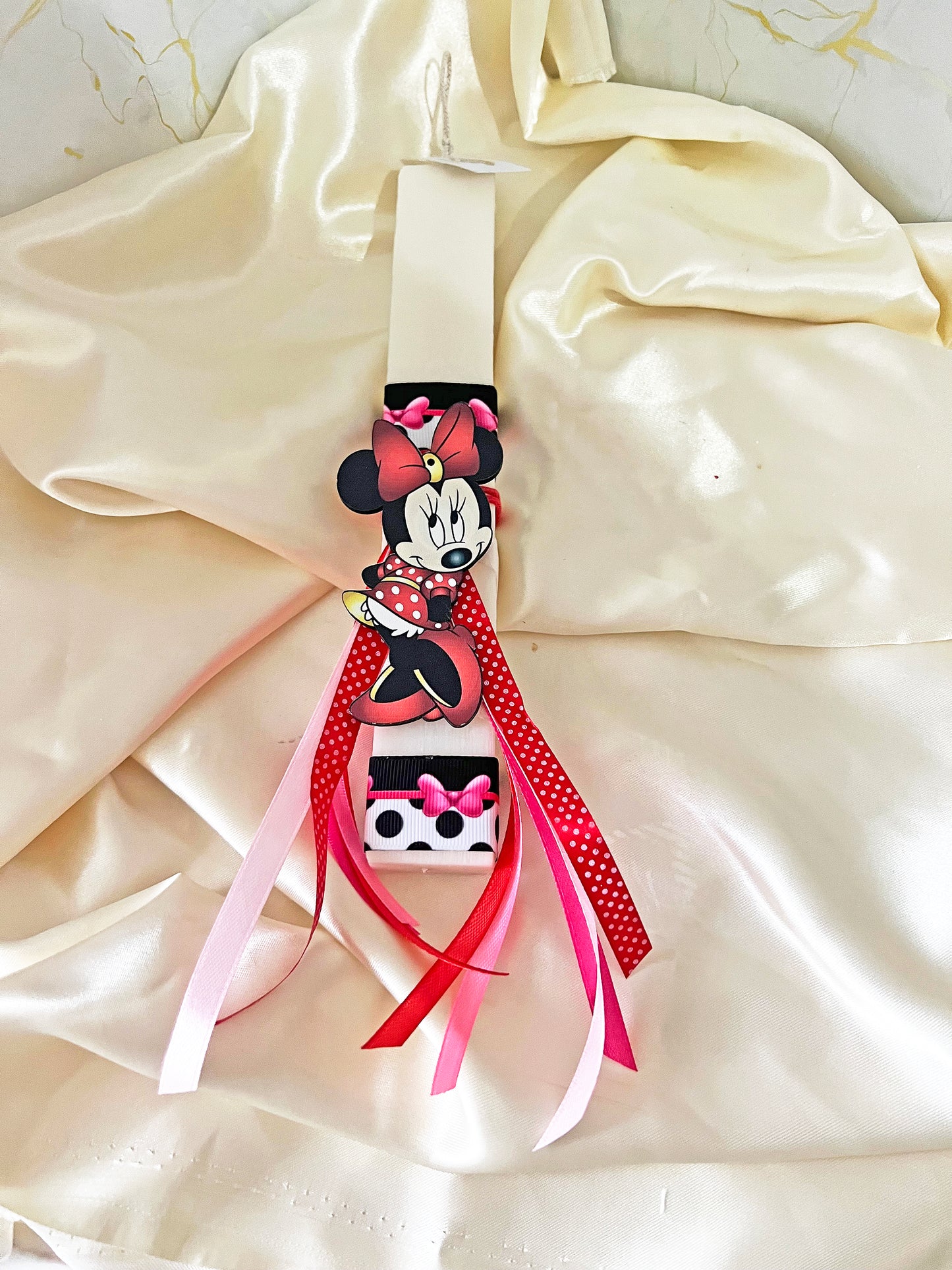 Πασχαλινή Λαμπάδα Minnie για Κορίτσι | Χειροποίητη Αρωματική Φυτική