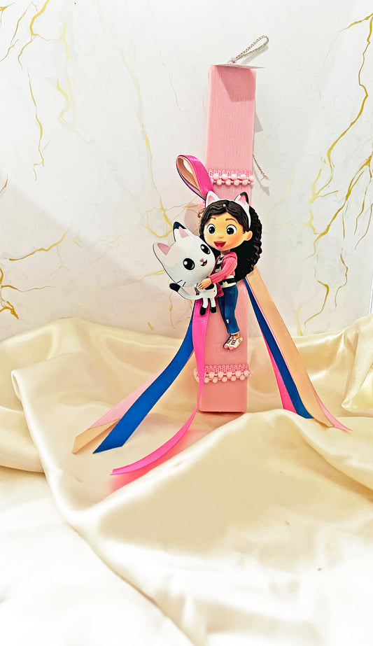 Πασχαλινή Λαμπάδα Gabby – Gabby’s Dollhouse Χειροποίητη Αρωματική Φυτική για Κορίτσι