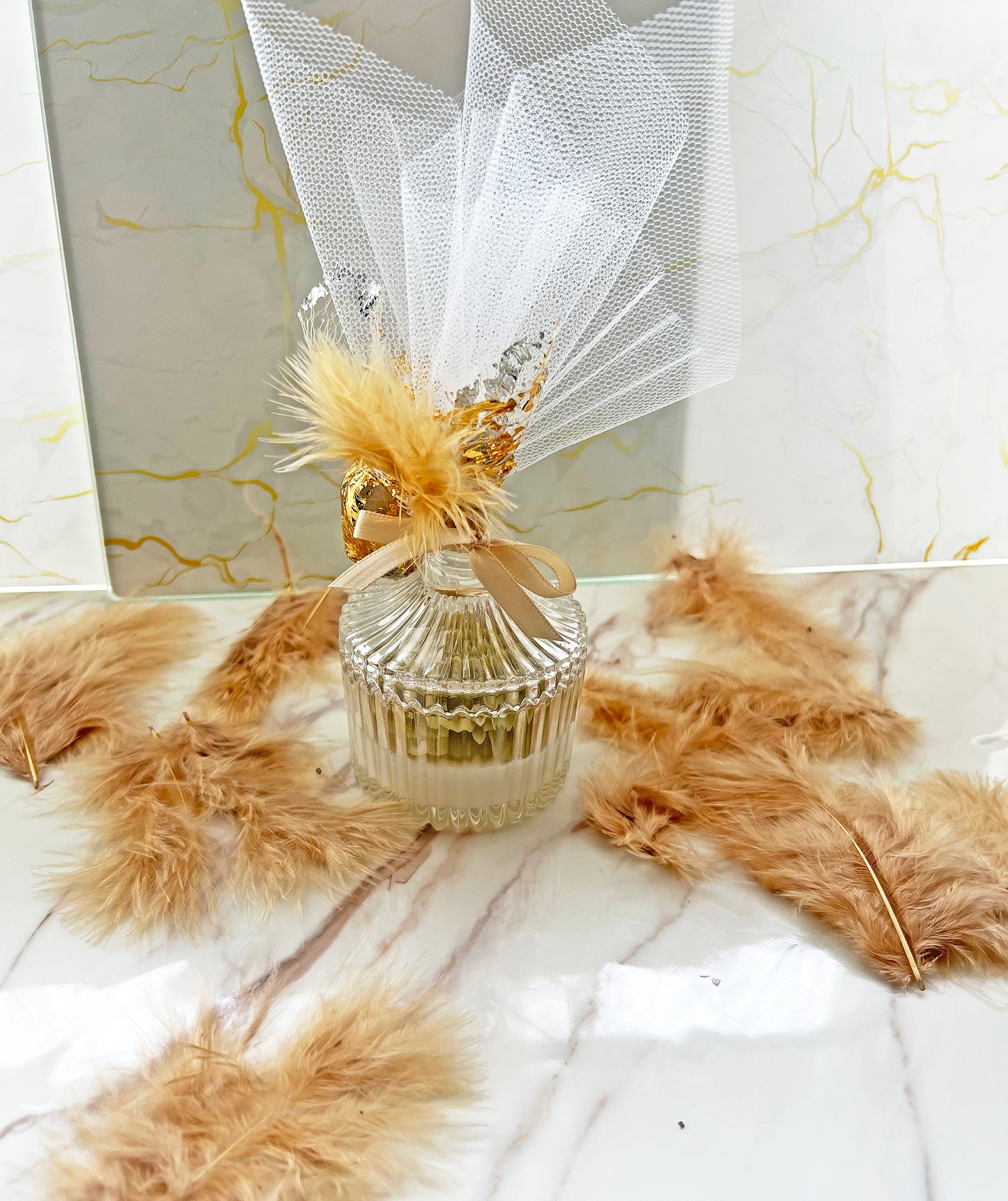 Μπομπονιέρα Luxury – Φοντανιέρα με Παιώνια