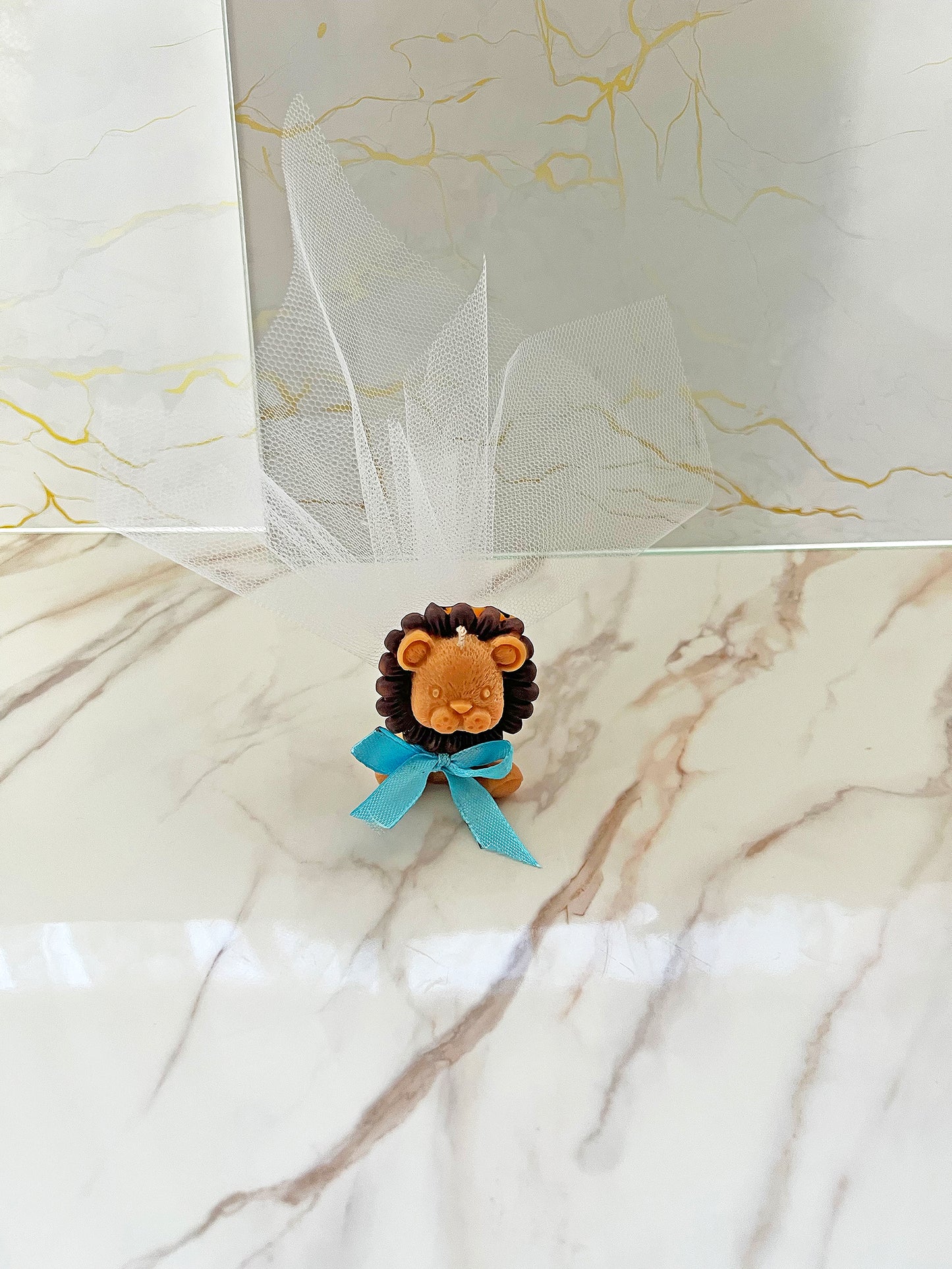 Παιδική Μπομπονιέρα “Λιονταράκι” – Χειροποίητο Φυτικό Αρωματικό Κερί για Βάπτιση