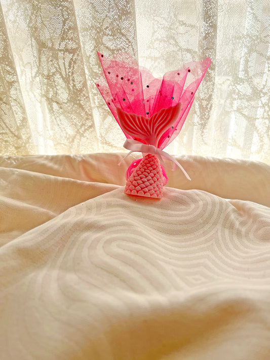 Παιδική Μπομπονιέρα “Μικρή Γοργόνα” – Χειροποίητο Φυτικό Αρωματικό Κερί για Βάπτιση “Ουρά Γοργόνας”