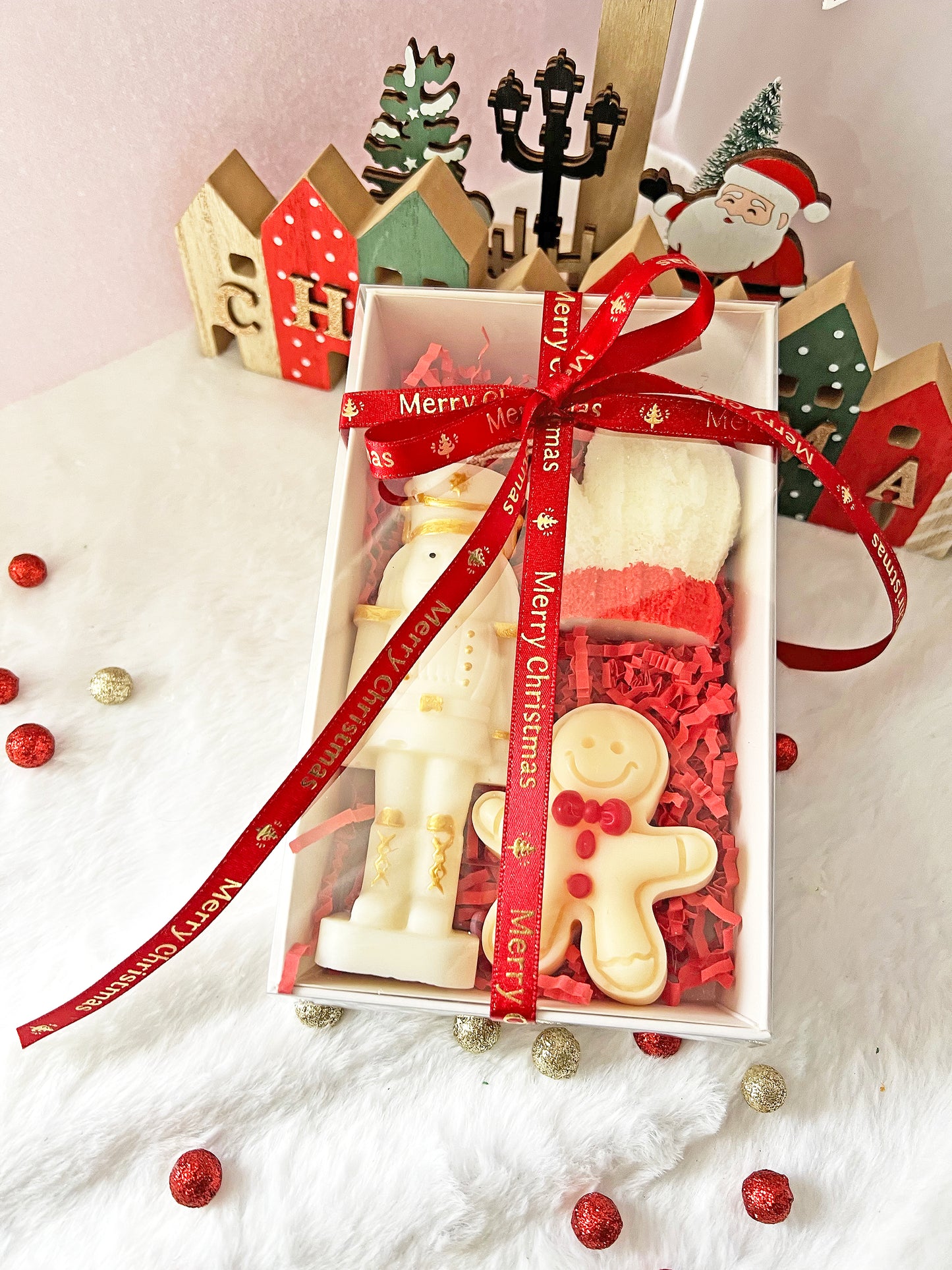 Πολυτελές Γιορτινό Gift II Box Αρωματικά Φυτικα Κεριά