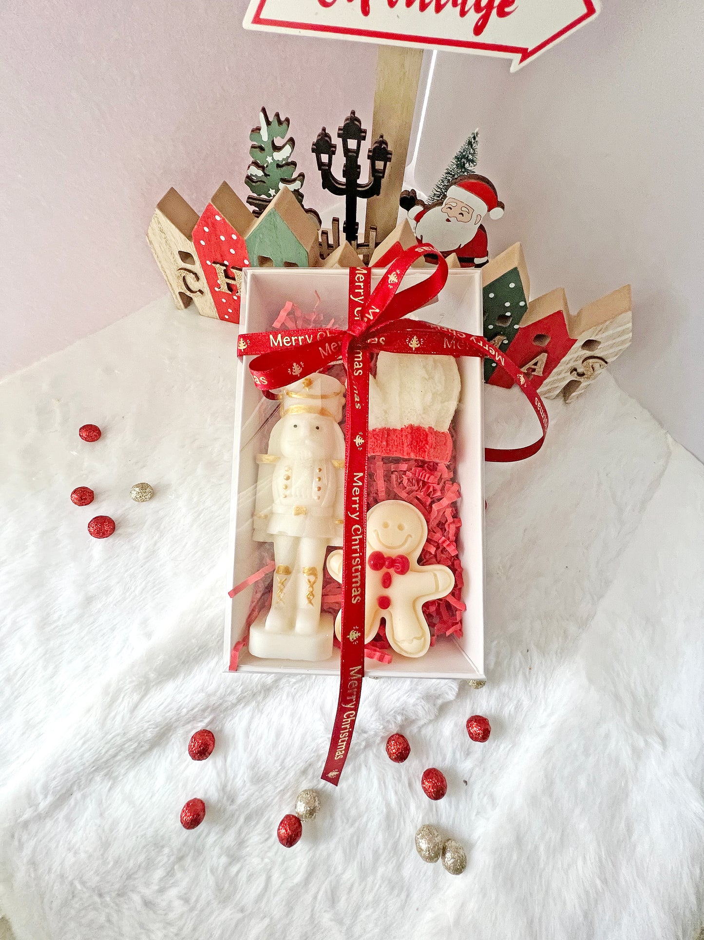 Πολυτελές Γιορτινό Gift II Box Αρωματικά Φυτικα Κεριά