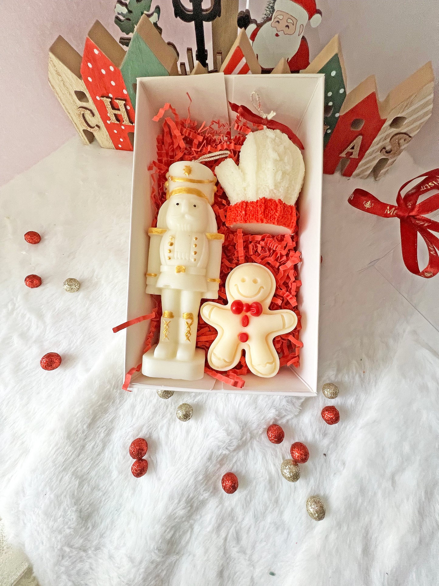 Πολυτελές Γιορτινό Gift II Box Αρωματικά Φυτικα Κεριά