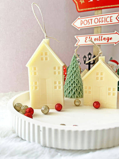 Luxury Village Houses -Χριστουγεννιάτικα Σπιτάκια– Φυτικά Διακοσμητικά Χριστουγεννιάτικα Κεριά