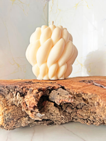 Luxury Candle "Velvet Braid" – Χειροποίητο Αρωματικό Κερί Πλεκτής Πλέξης