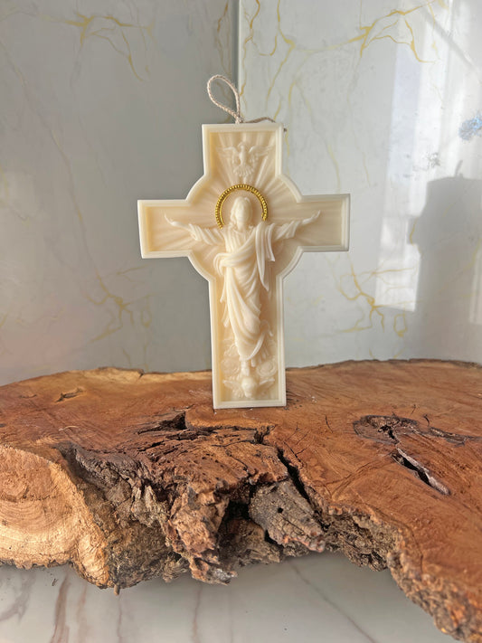 Σταυρός Ευλογίας – Φυτικό Αρωματικό Διακοσμητικό Κερί Χριστός
