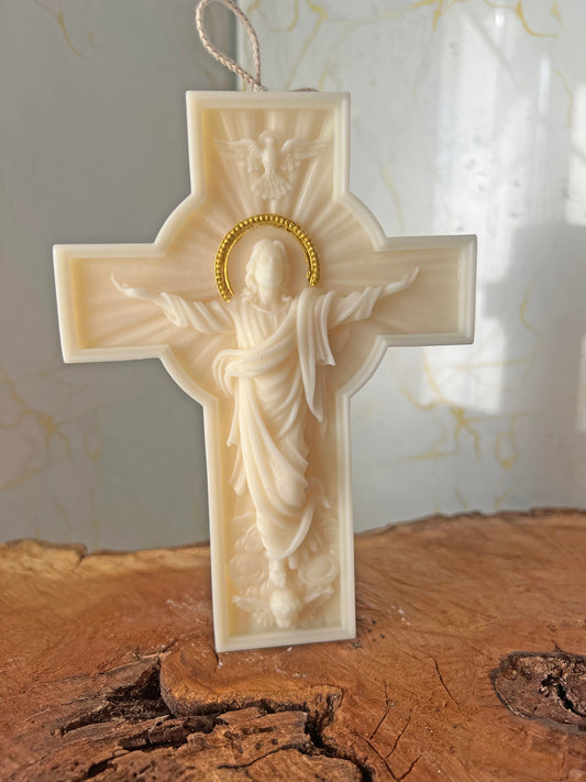 Σταυρός Ευλογίας – Φυτικό Αρωματικό Διακοσμητικό Κερί Χριστός