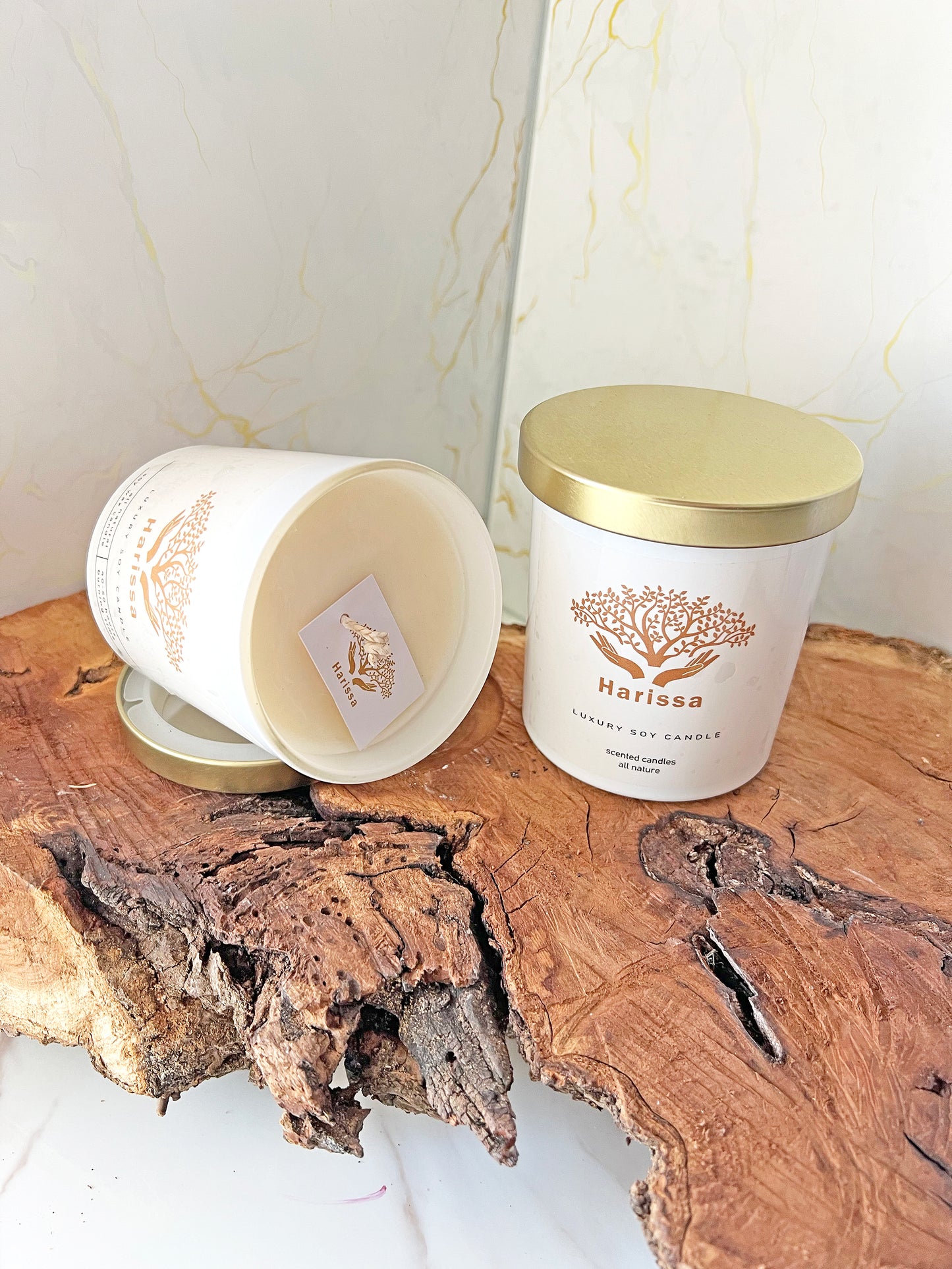 Harissa Floral Collection – Premium Αρωματικά Λουλουδένια Κεριά