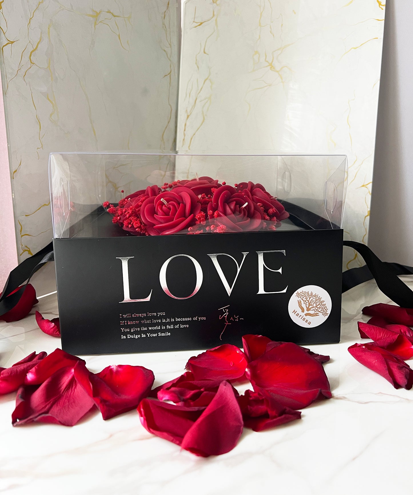 Forever Love Heart – Φυτικό Αρωματικό Μπουκέτο Καρδιά με 8 Τριαντάφυλλα