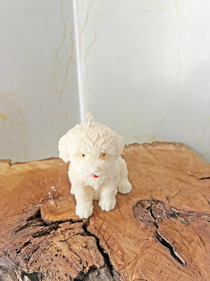 Luxury Candle "Fluffy Puppy" – Χειροποίητο Αρωματικό Φυτικό Κερί Σκυλάκι
