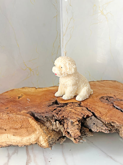 Luxury Candle "Fluffy Puppy" – Χειροποίητο Αρωματικό Φυτικό Κερί Σκυλάκι