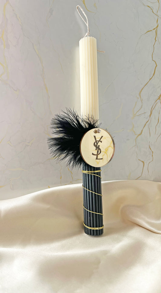 Πασχαλινή Λαμπάδα Harissa – Dualité Noir & Blanc