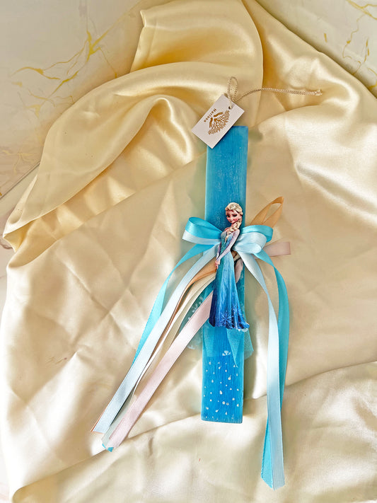 Λαμπάδα Frozen – Χειροποίητη Αρωματική Φυτική Λαμπάδα για Παιδί