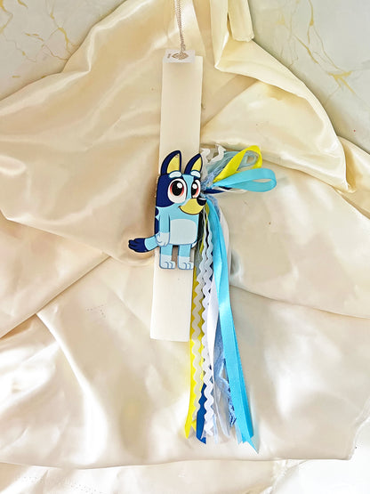 Πασχαλινή Λαμπάδα Bluey για Αγόρι 2026 Χειροποίητη Αρωματική Φυτική