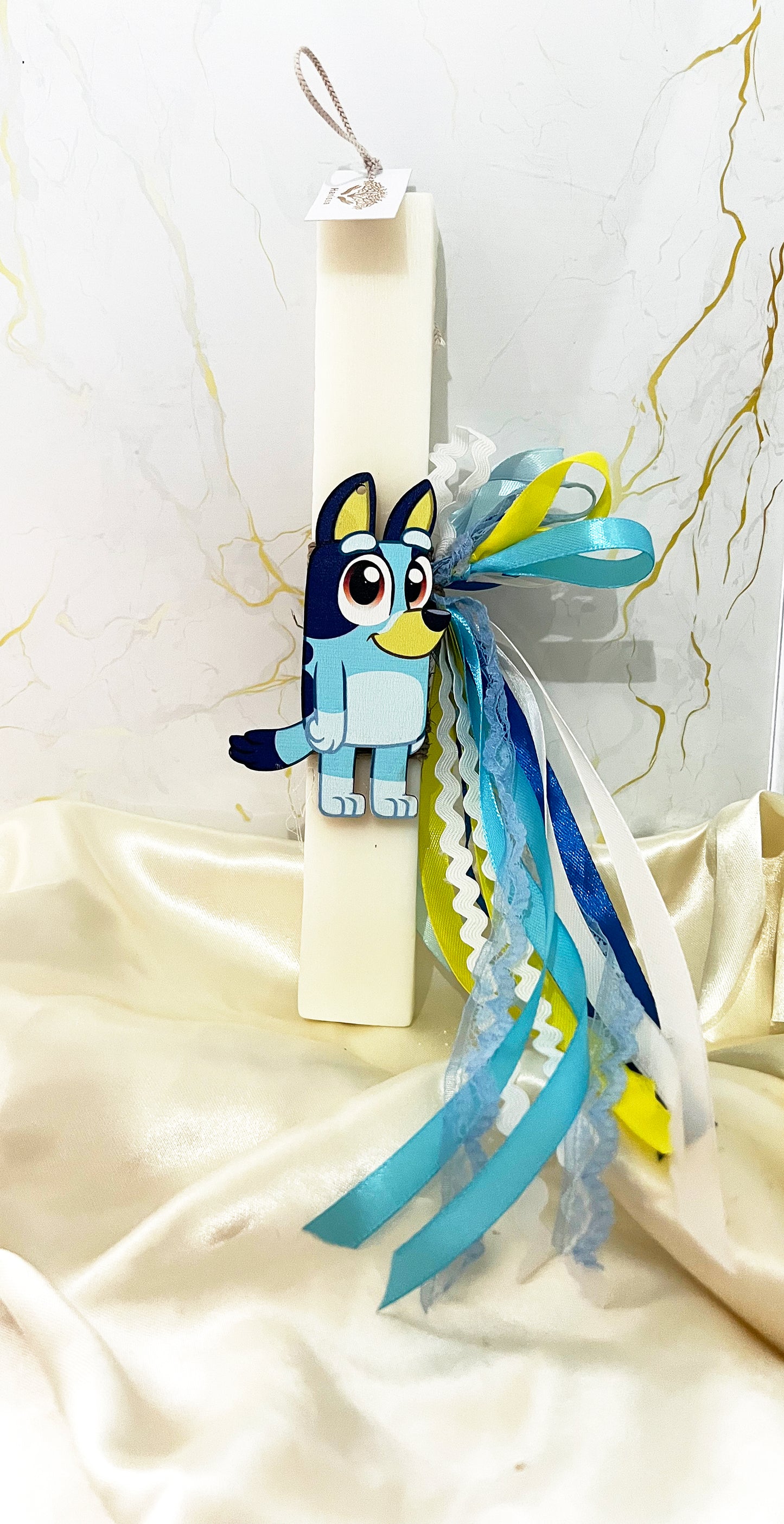 Πασχαλινή Λαμπάδα Bluey για Αγόρι 2026 Χειροποίητη Αρωματική Φυτική