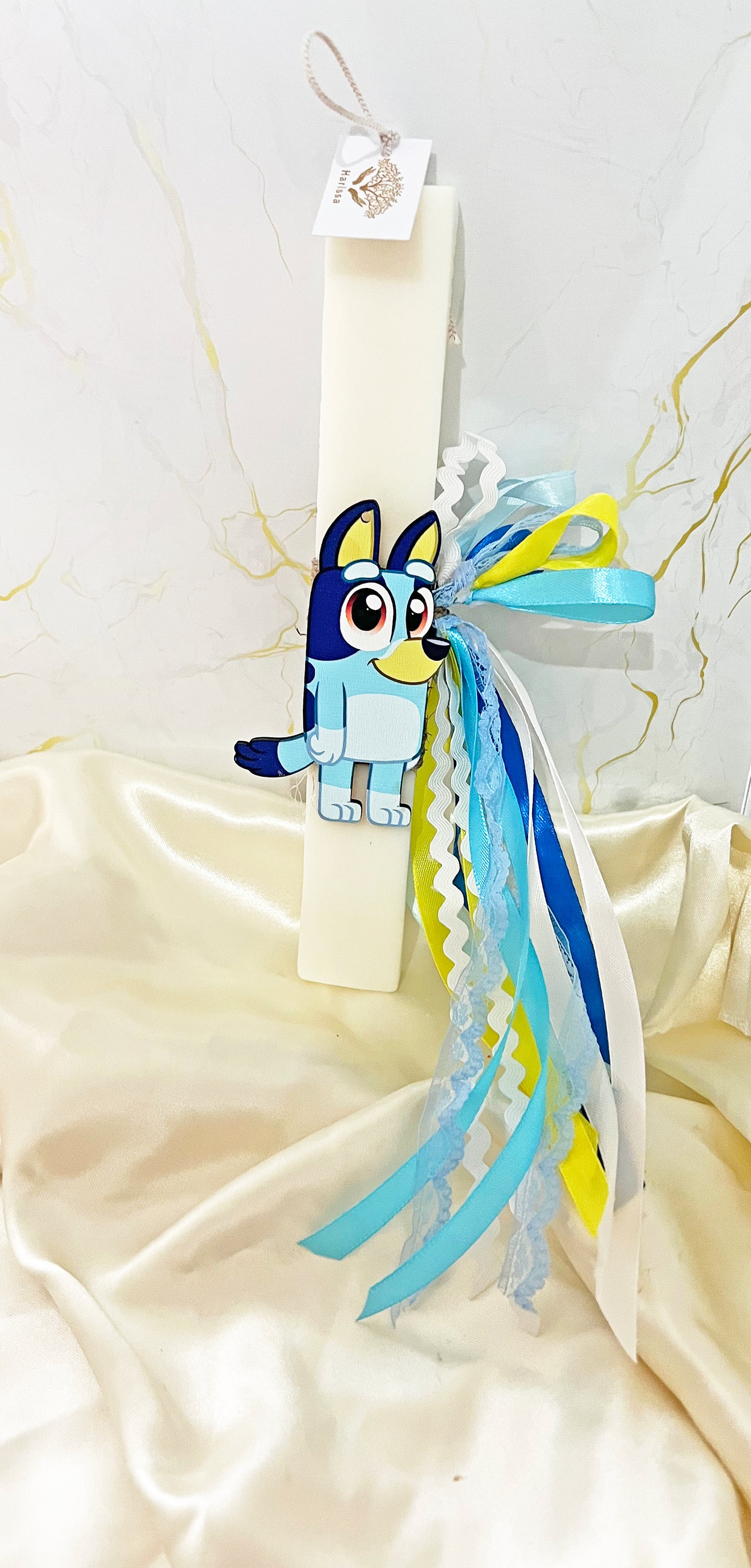 Πασχαλινή Λαμπάδα Bluey για Αγόρι 2026 Χειροποίητη Αρωματική Φυτική