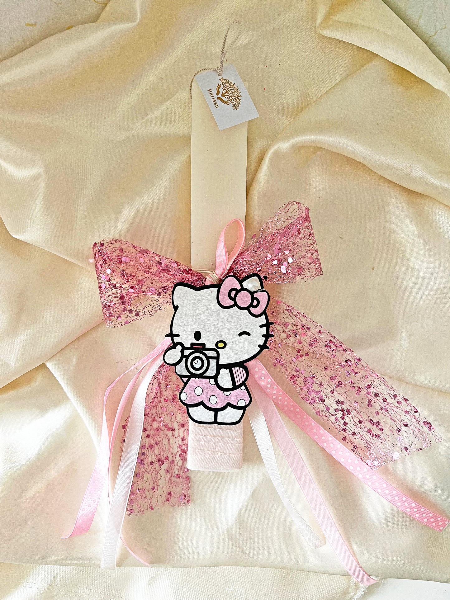 Hello Kitty Πασχαλινή Λαμπάδα 2026 για Κορίτσι – Χειροποίητη Αρωματική Φυτική