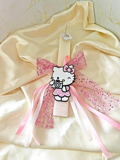 Hello Kitty Πασχαλινή Λαμπάδα 2026 για Κορίτσι – Χειροποίητη Αρωματική Φυτική