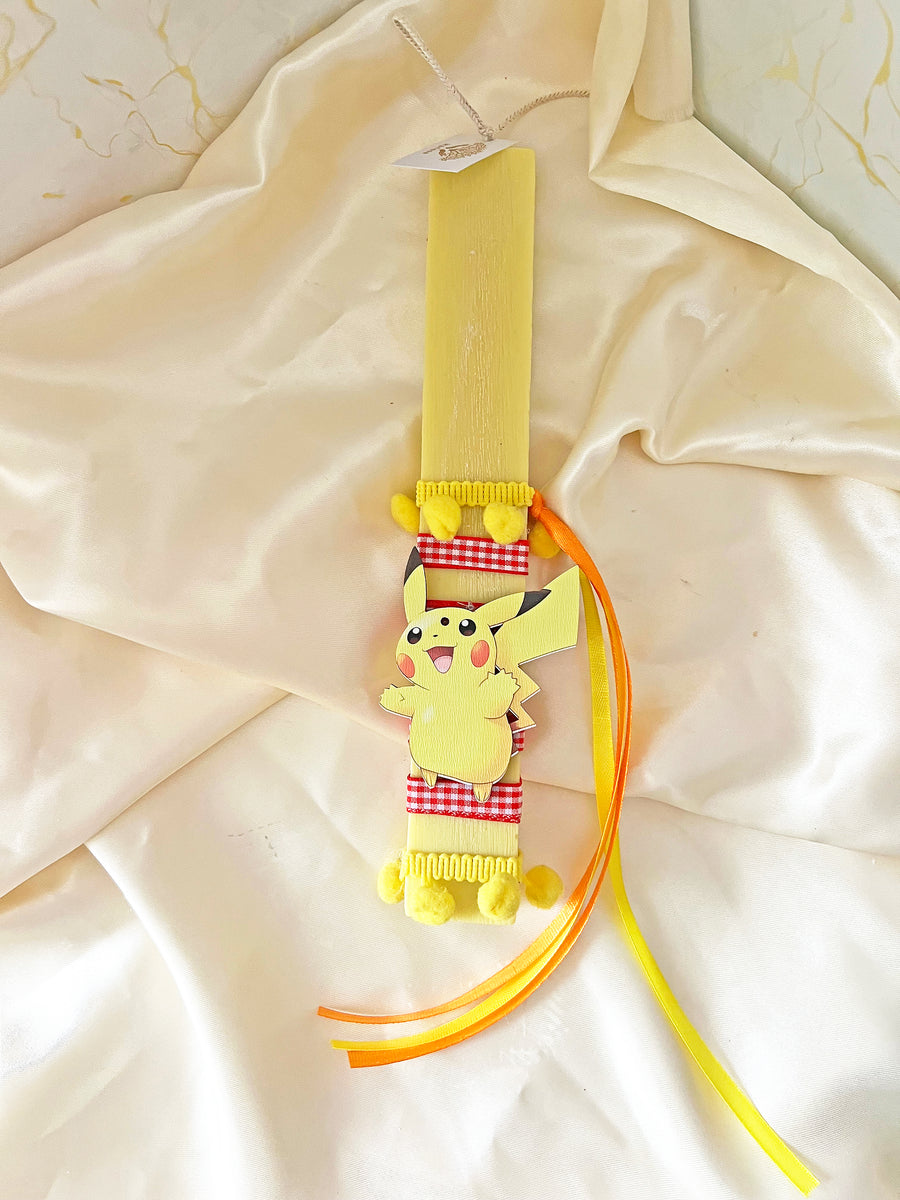 Pikachu Πασχαλινή Λαμπάδα 2026 για Αγόρι – Χειροποίητη Αρωματική Φυτική