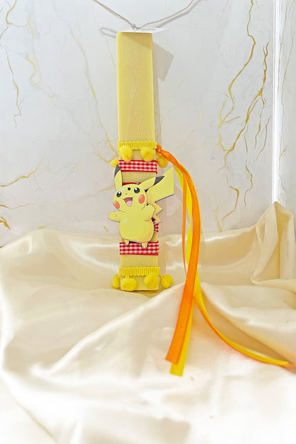 Pikachu Πασχαλινή Λαμπάδα 2026 για Αγόρι – Χειροποίητη Αρωματική Φυτική