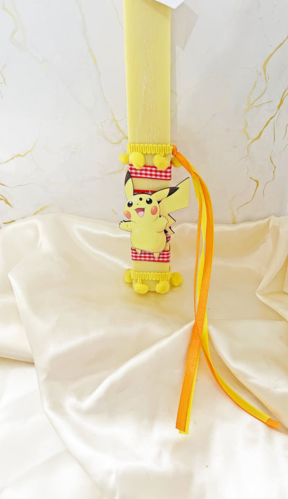 Pikachu Πασχαλινή Λαμπάδα 2026 για Αγόρι – Χειροποίητη Αρωματική Φυτική