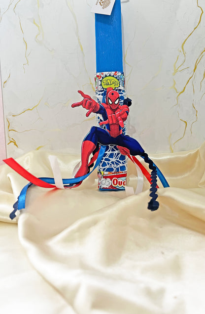 Spiderman Πασχαλινή Λαμπάδα 2026 για Αγόρι – Χειροποίητη Αρωματική Φυτική