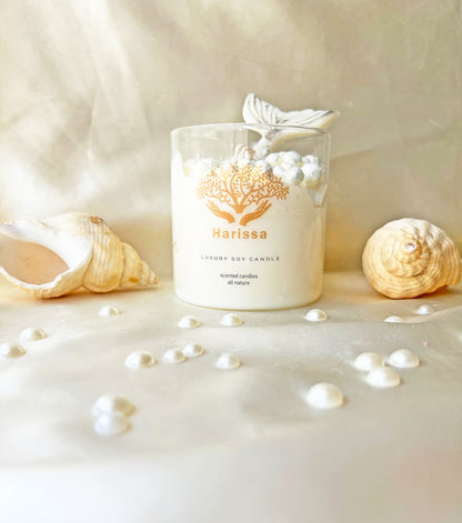 Ocean Pearl | Luxury Soy Candle with Handmade Pearls