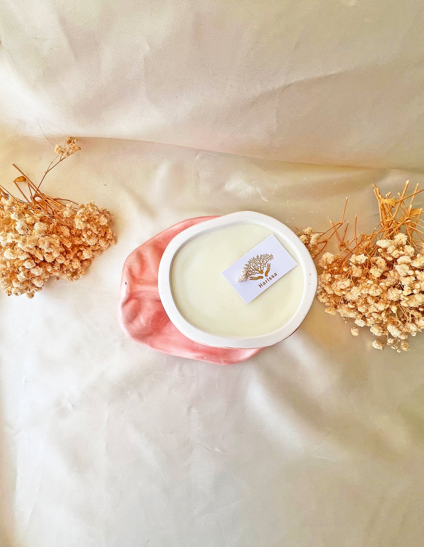 Luxury Candle "Two Souls" – Χειροποίητο Κερί σε Πορσελάνινη Σύνθεση Ζευγαριού