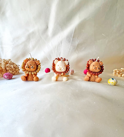 Μπομπονιέρα "Little Lion" – Χειροποίητο Αρωματικό Φυτικό Κερί Λιονταράκι