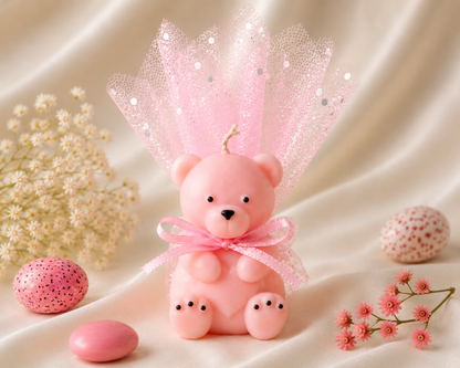 Μπομπονιέρα "Little Teddy" – Χειροποίητο Αρωματικό Φυτικό Κερί Αρκουδάκι